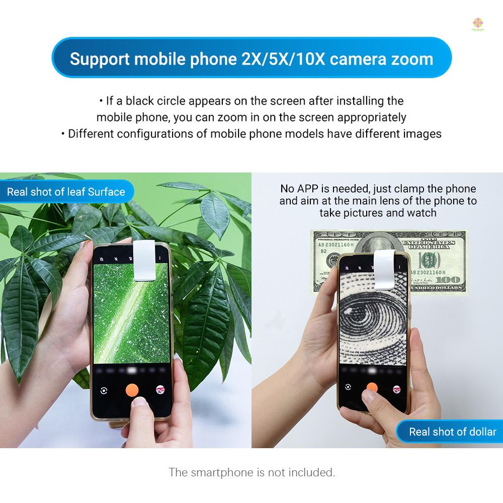 Kính Hiển Vi Kẹp Điện Thoại / Quan Sát Da / Côn Trùng Chuyên Nghiệp APEXEL MS002 200X