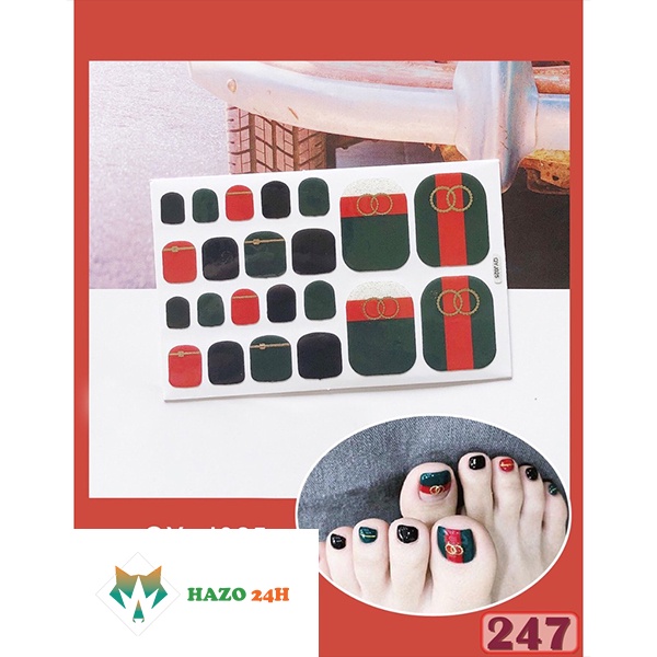 Set Sticker Dán Móng Chân 3D Cực Xinh Cho Các Nàng P247 Qy020-032 Siêu Hot - Hazo