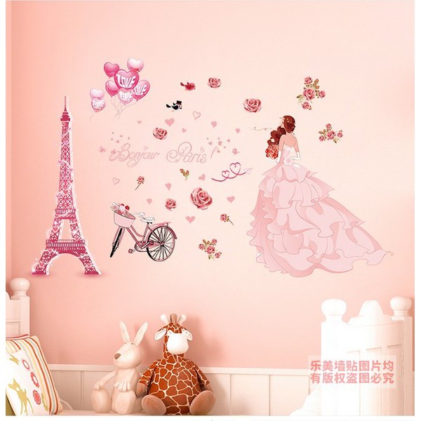 Decal dán tường Cô dâu