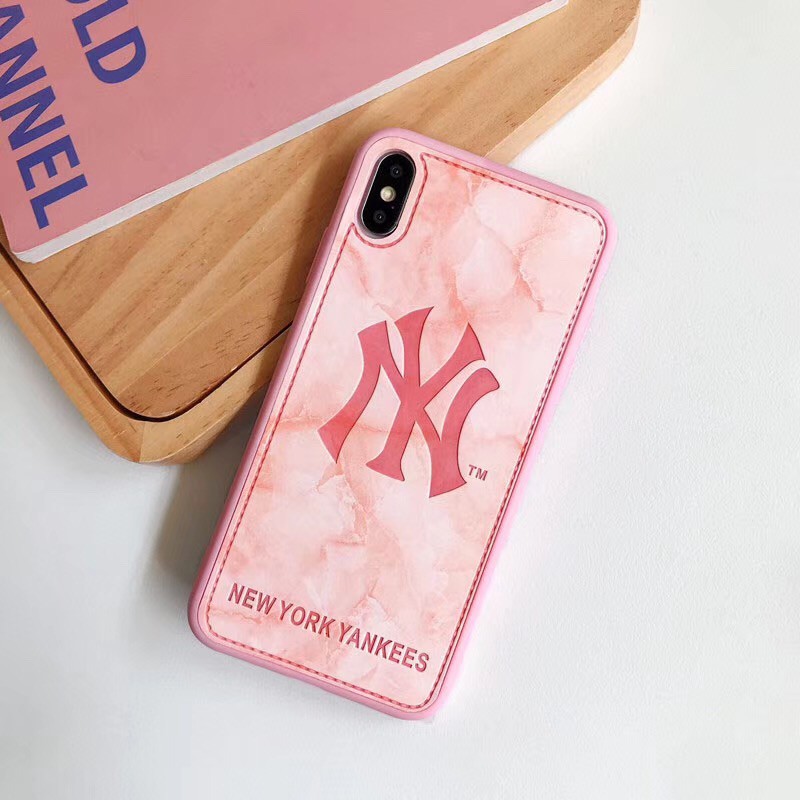 Ốp điện thoại in hình logo đội bóng chày New York Yankee dành cho IPhone X XR XSmax 6s 7Plus 8 8+