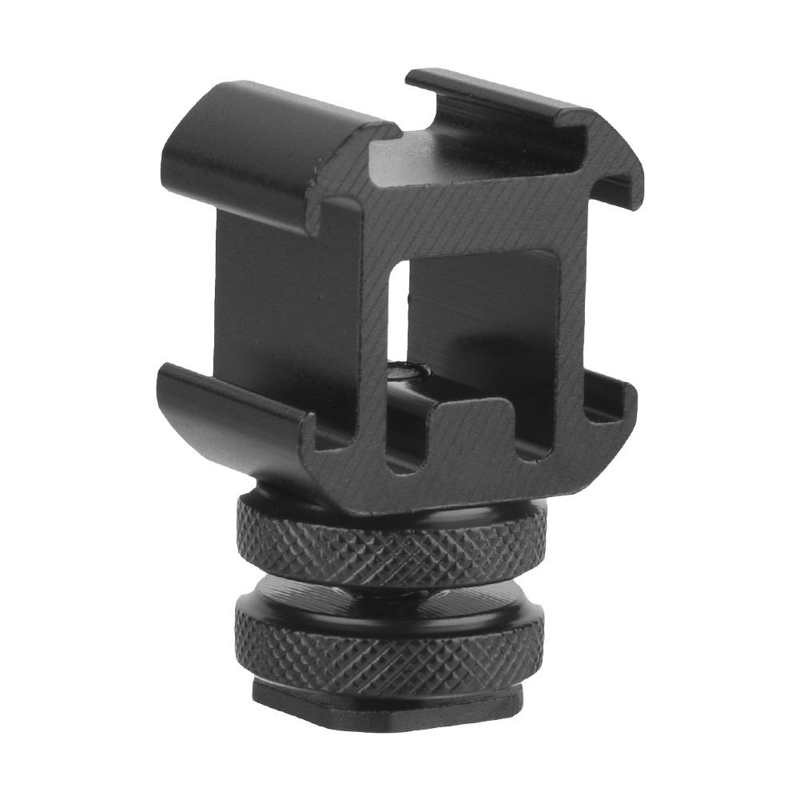 Adapter cho hotshoe máy ảnh hỗ trợ gắn đèn led/ micro