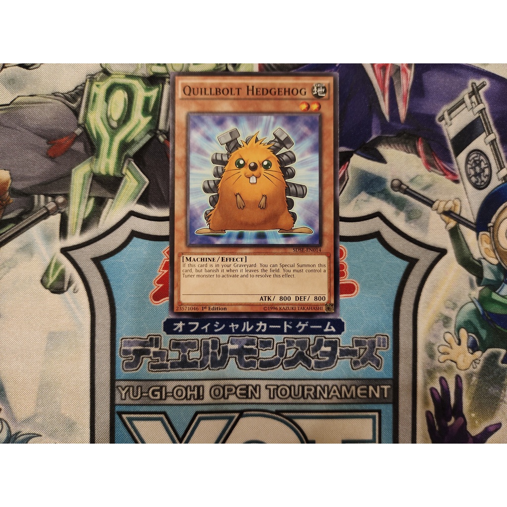 Thẻ bài Yugioh chính hãng Quillbolt Hedgehog - SDSE-EN014 - Common 1st Edition