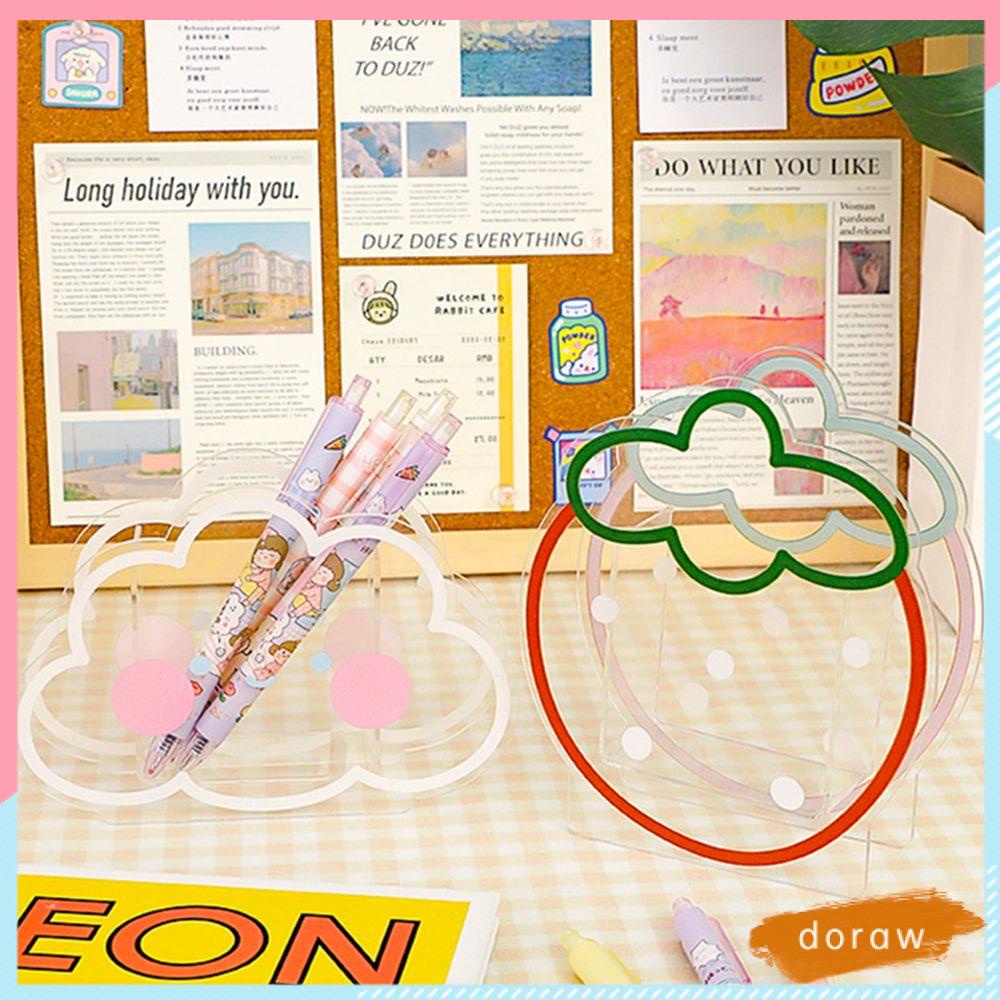 Hộp Đựng Bút Bằng Acrylic Trong Suốt Hình Thỏ / Gấu Dễ Thương Để Bàn