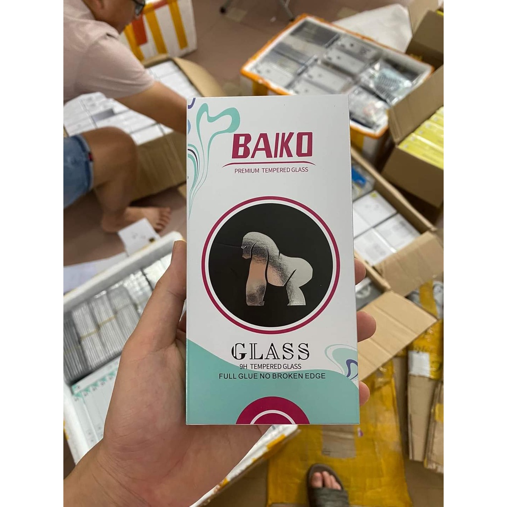Kính cường lực full màn có màng loa BAIKO siêu bền cho iphone