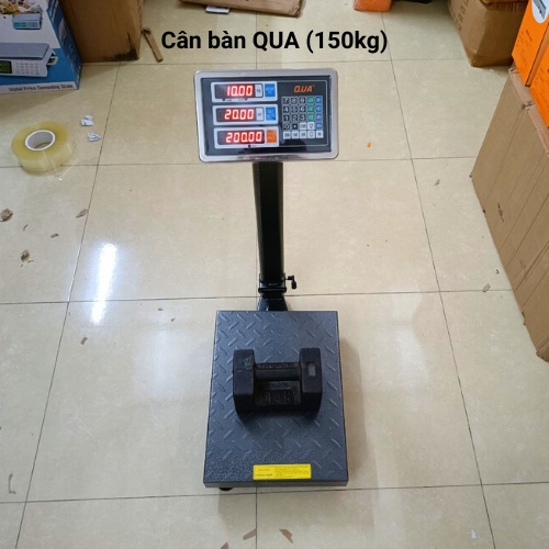 [ BẢO HÀNH 24 THÁNG ] Cân tính tiền điện tử cân bàn QUA ( 100kg&amp;150kg ) được làm bằng sơn tĩnh điện cao cấp