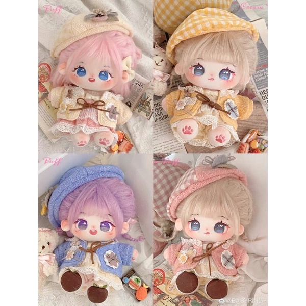 Bộ Kem bơ cho doll 20cm