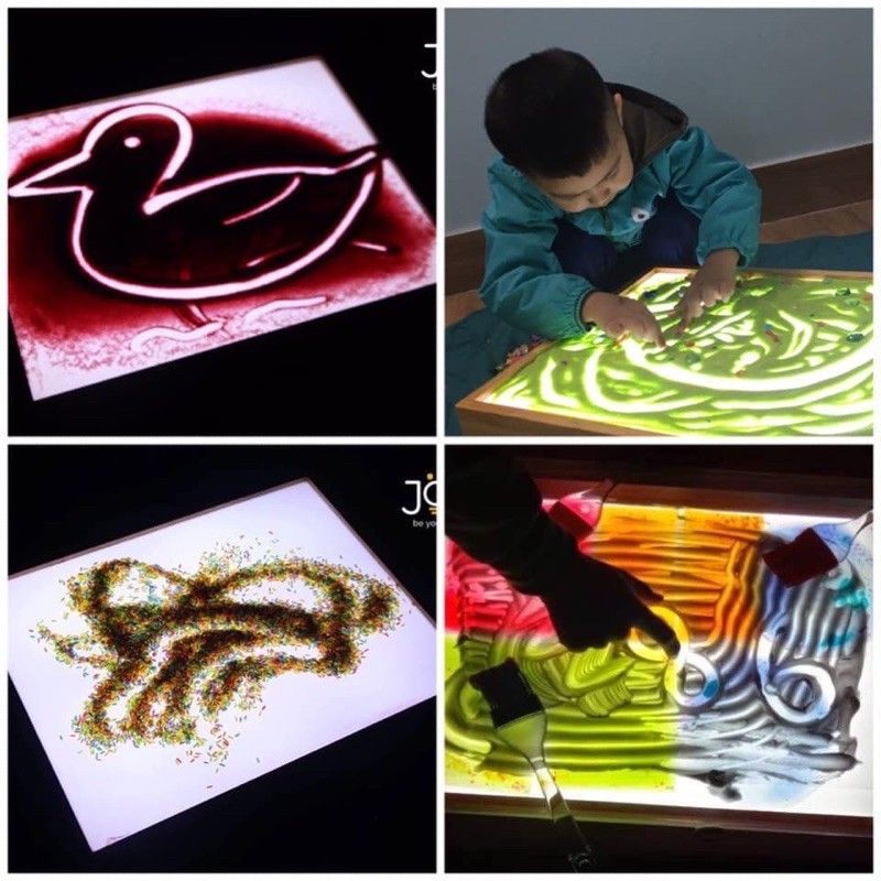 Bàn ánh sáng đồ chơi vận động tinh Montessori