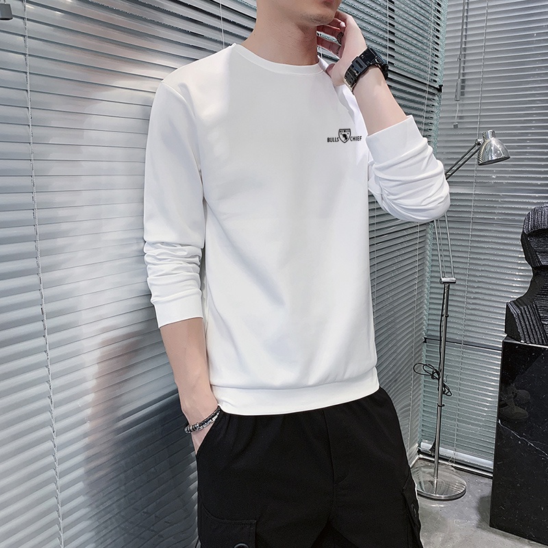 Áo tay dài cổ tròn thời trang thu đông cho nam | BigBuy360 - bigbuy360.vn