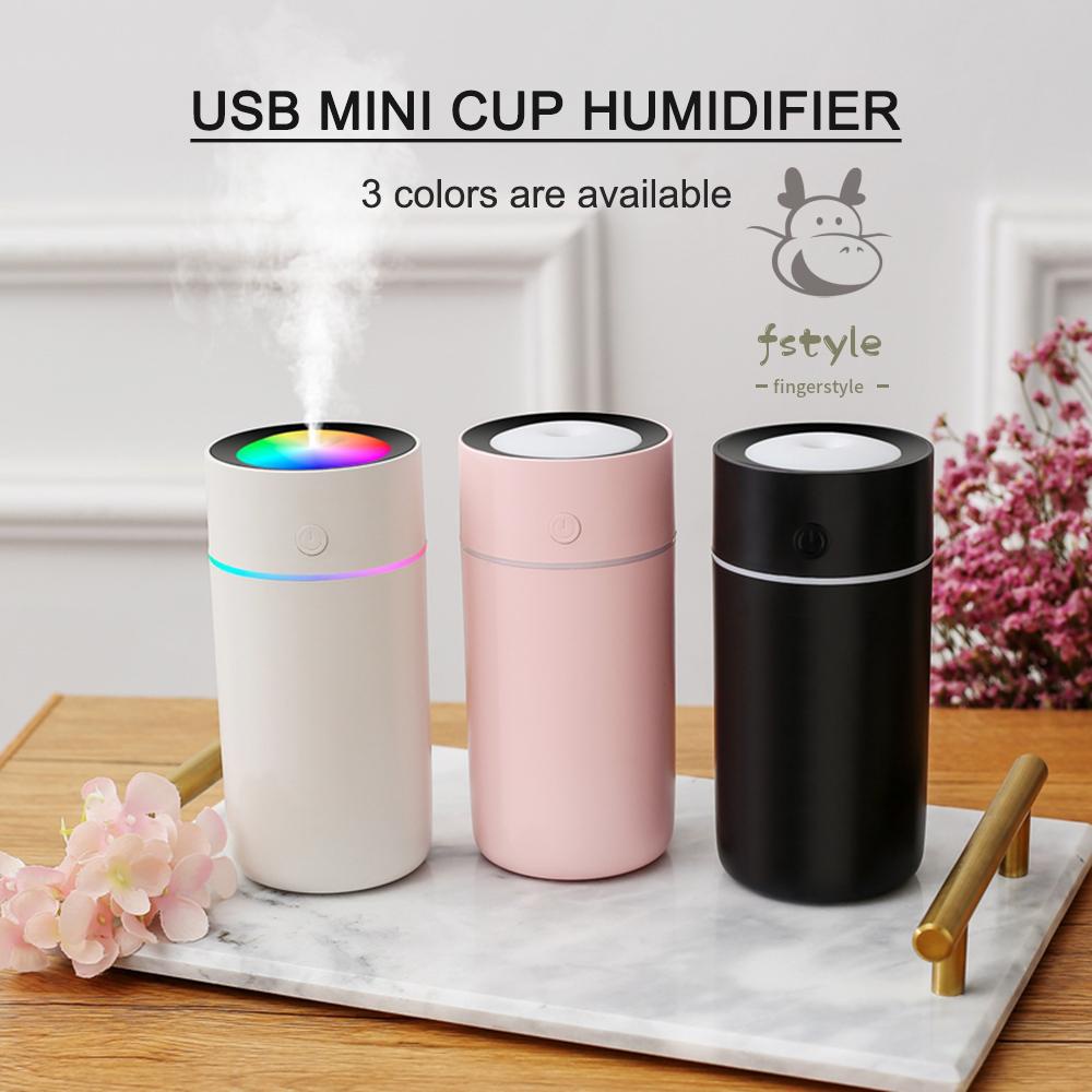 320ml USB Humidifier Cup Portable Humidifier for Car, Office, Bedroom, Filter Free Vaporizer Mini Cup Humidifier with 10Hrs Timer/Sleep Mode, 7Color Night Lights, Whisper-Quiet Operation, Auto Shut-Off