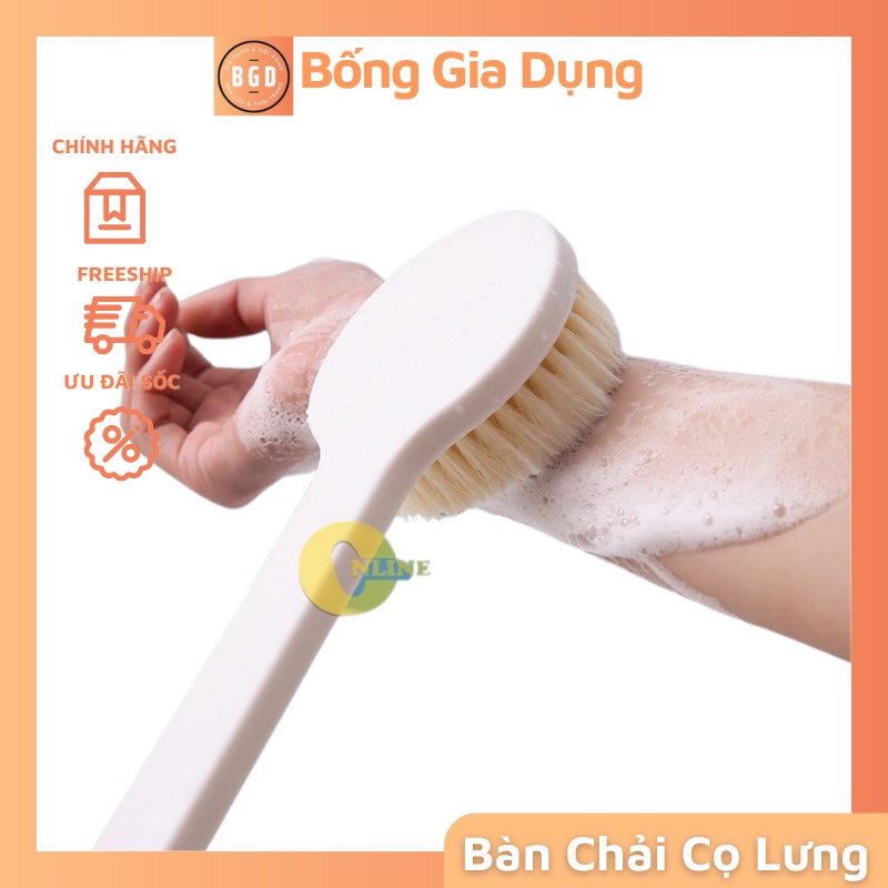 Cây Bàn Chải Cọ Lưng, Chà Lưng Muji Nhật Bản Lông Mềm,Ngăn Ngừa Mụn Có Hộp.