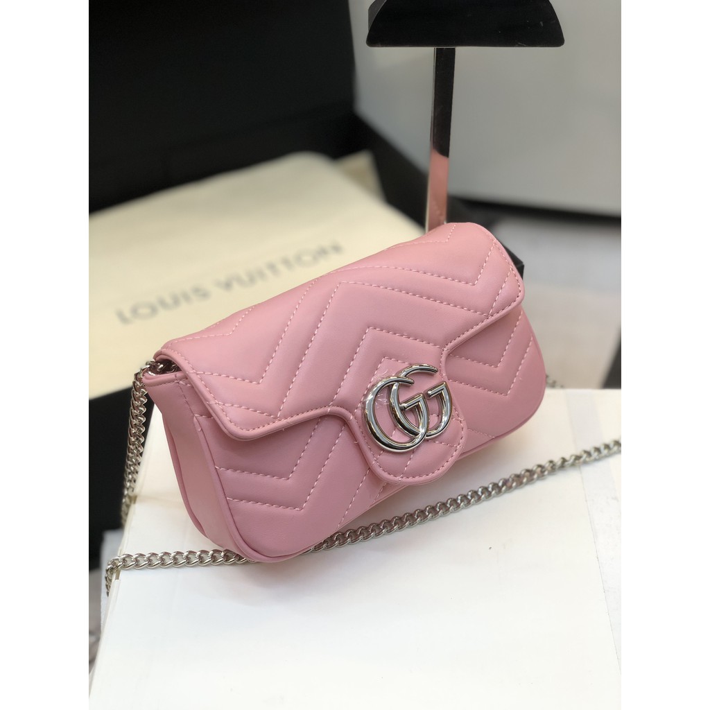 Túi Marmont Super Sale Màu Hồng Size 16cm
