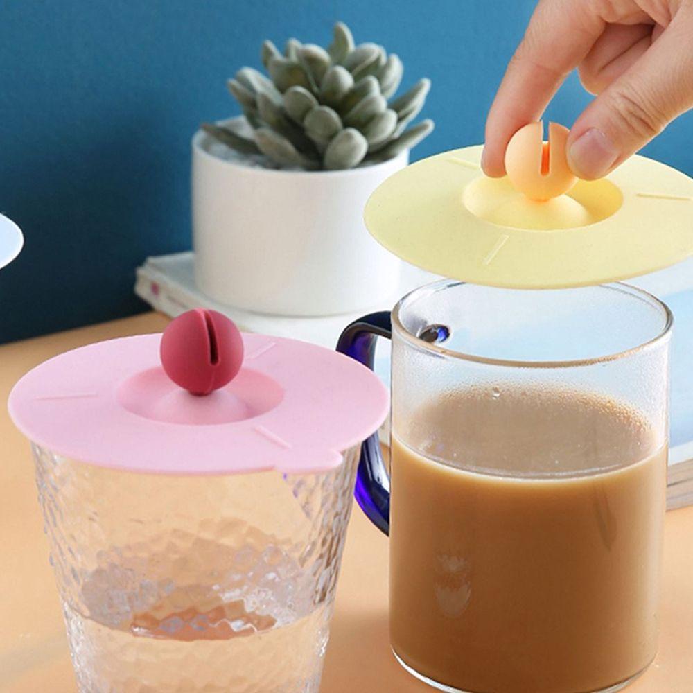 Nắp Cốc Cà Phê Có Thể Tái Sử Dụng Kèm Giá Đỡ Muỗng Chống Rò Rỉ Dễ Thương
