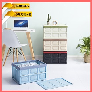 Thùng nhựa để đồ xếp gọn 50 lít 53x35x30cm