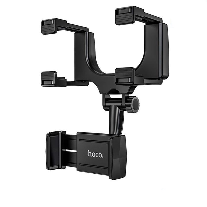 Giá đỡ kẹp điện thoại lên gương chiếu hậu để trên xe hơi ô tô xoay 360 độ chống rung treo đa điểm | BigBuy360 - bigbuy360.vn