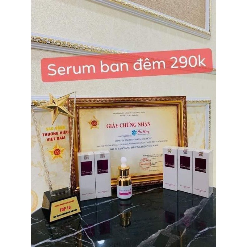 [FREESHIP + QUÀ TẶNG 🎁] Serum Face Nano S - Sắc Hồng dưỡng trắng da ban đêm 20ml