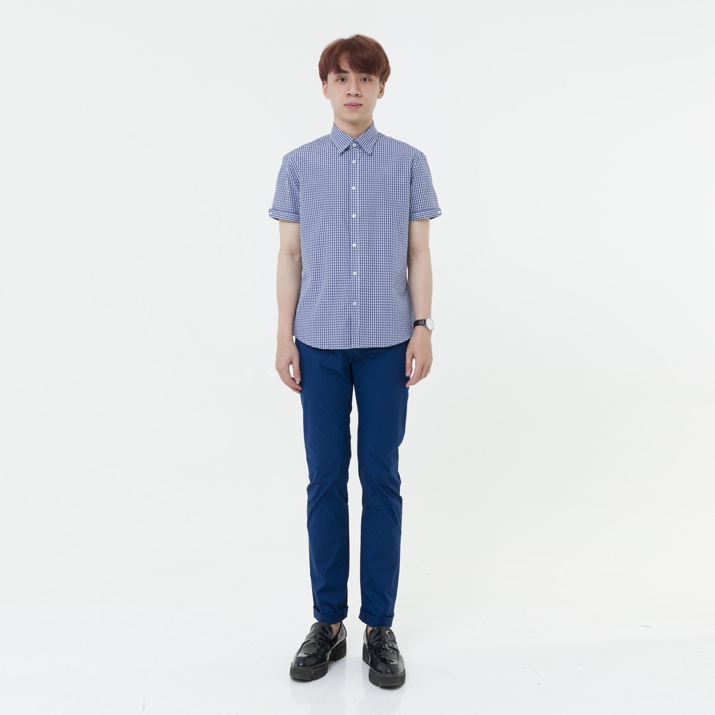 Áo sơ mi nam tay ngắn The Shirts Studio Hàn Quốc 42F2113BL