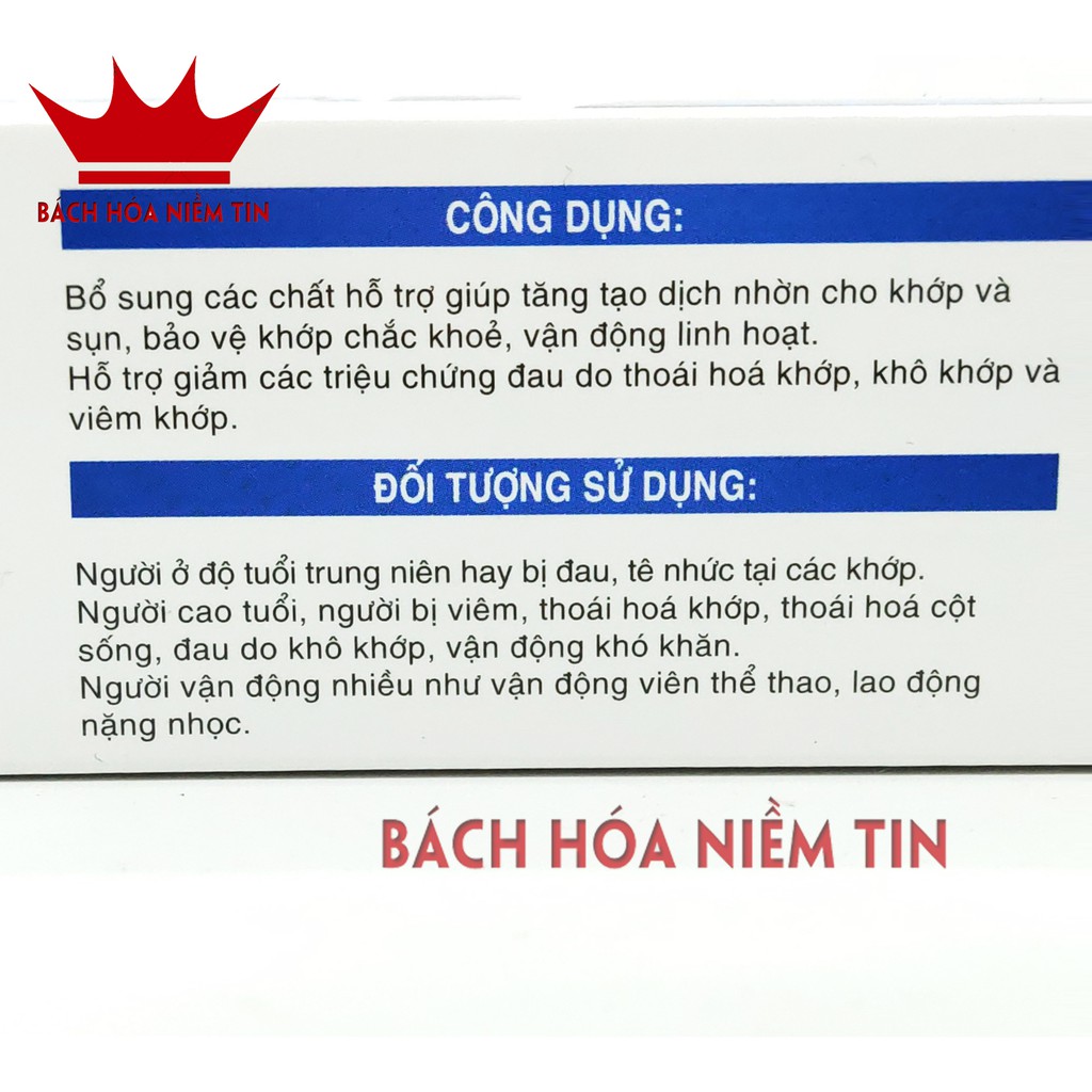 Viên uống giảm đau nhức xương khớp FLEXAGEN - Glucosamin kết hợp collagen, thảo dược, an toàn, Hiệu quả nhanh - Hộp 30v