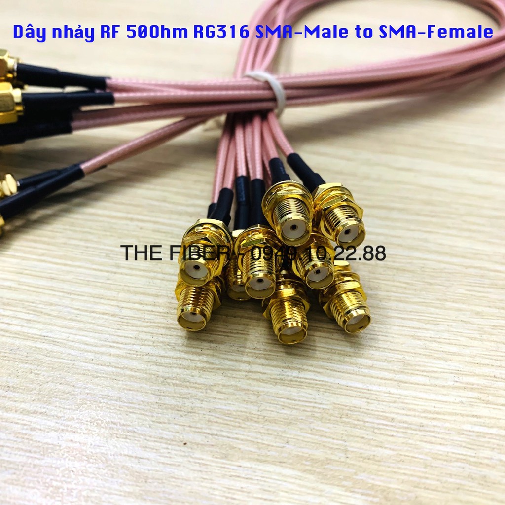 Dây cáp RF 50Ohm RG316 SMA-Male to SMA-Female