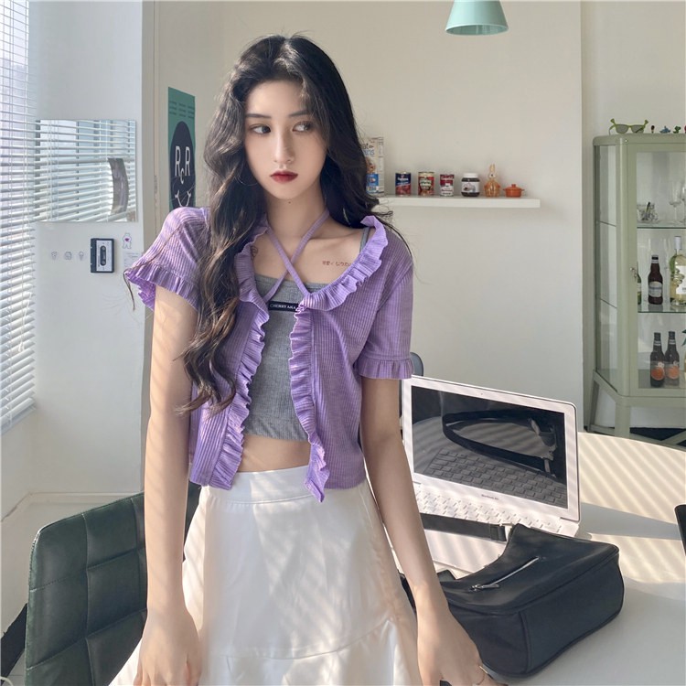 Áo kiểu cổ chữ V thời trang phong cách Hàn Quốc dành cho nữ