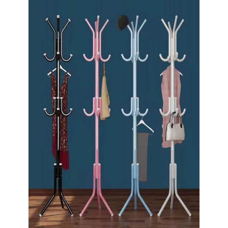 Cây treo quần áo túi xách trong nhà cao 175cm với 12 nhánh treo, giao màu ngẫu nhiên