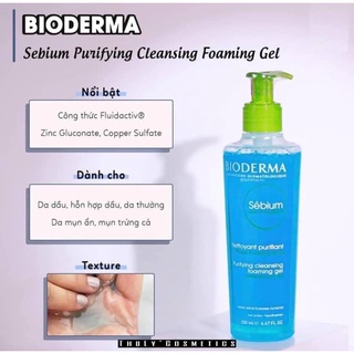 Sữa rửa mặt Sebium Cleansing Foaming Gel 200ml