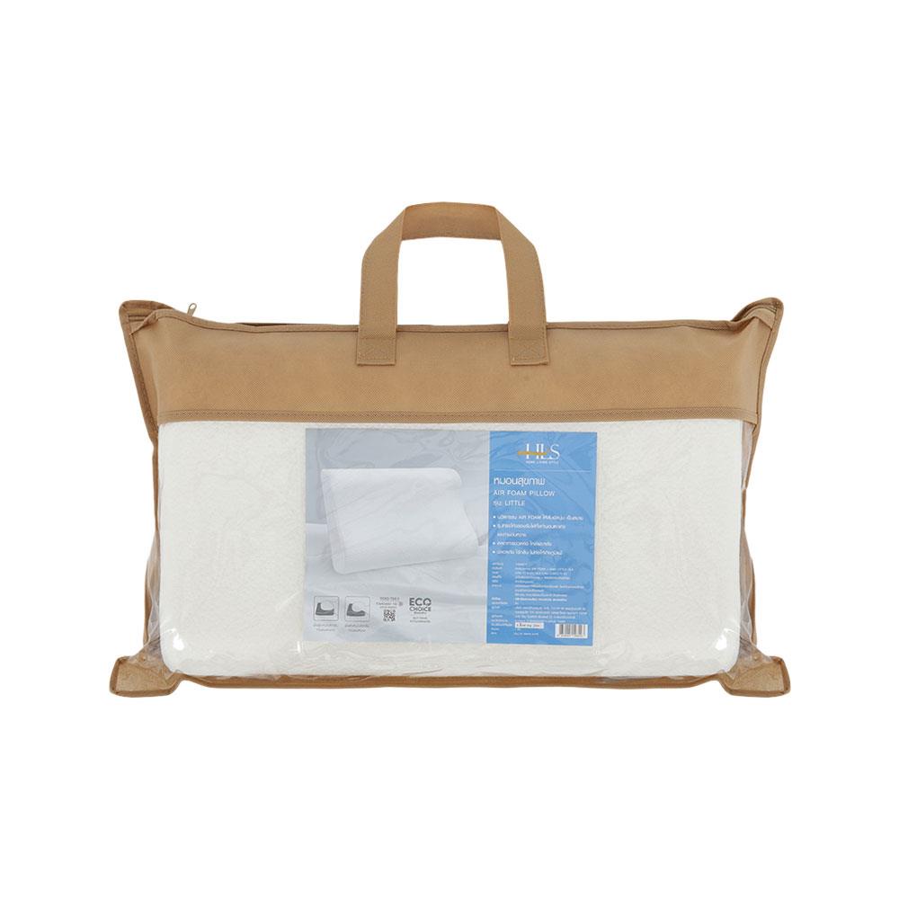 HomeBase HLS Gối sức khỏe kèm vỏ gối bằng cao su êm ái LITTLE W47xD28xH10 Cm màu trắng