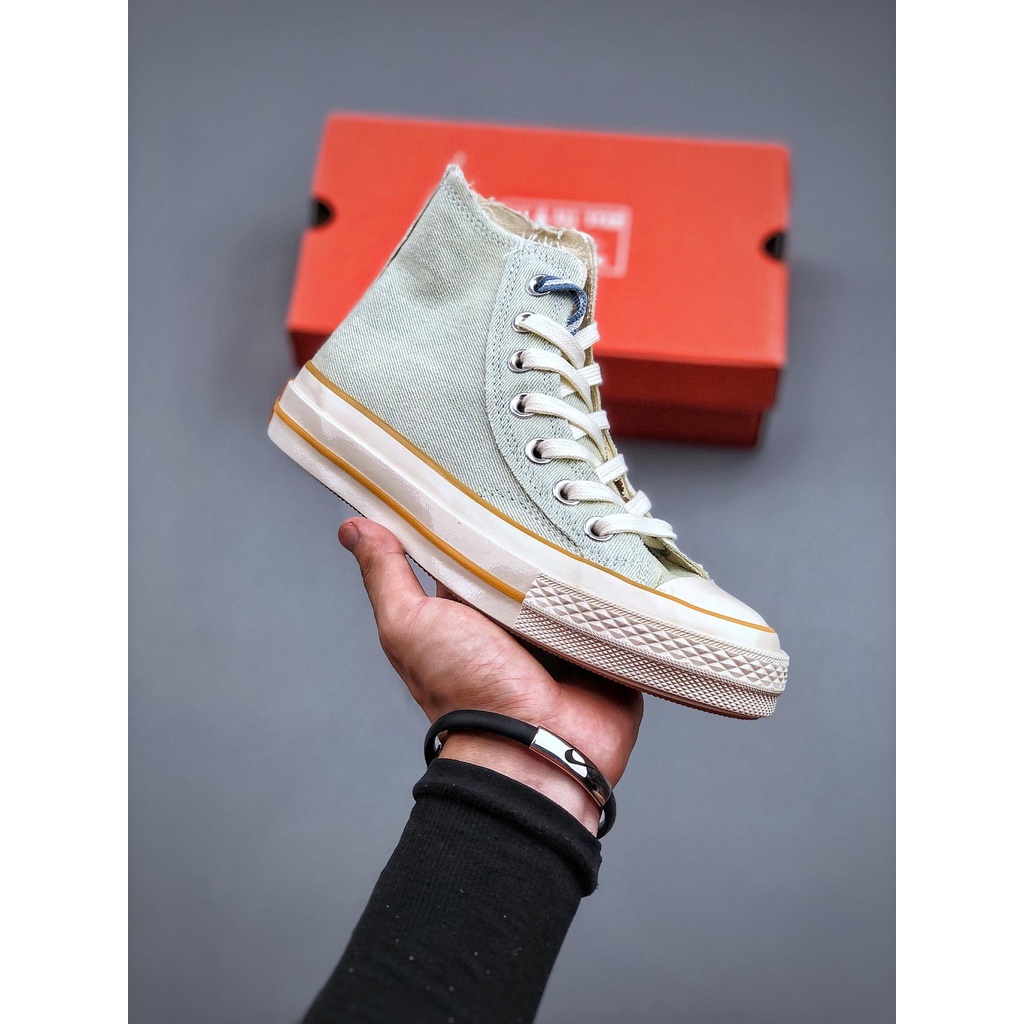 Giày Sneaker Converse Chuck 1970s Vải Denim Màu Xanh Dương Thời Trang Cho Nam Và Nữ 190