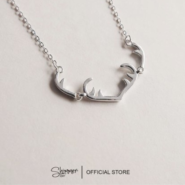 [BẠC 925] Dây Chuyền Nữ SHIMMER SILVER Outlet 62 Mặt Hình Sừng Hươu Nai Độc Lạ