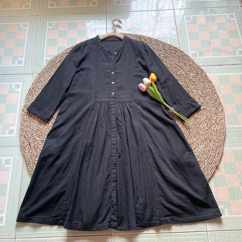 2hand_Đầm babydoll xô đen