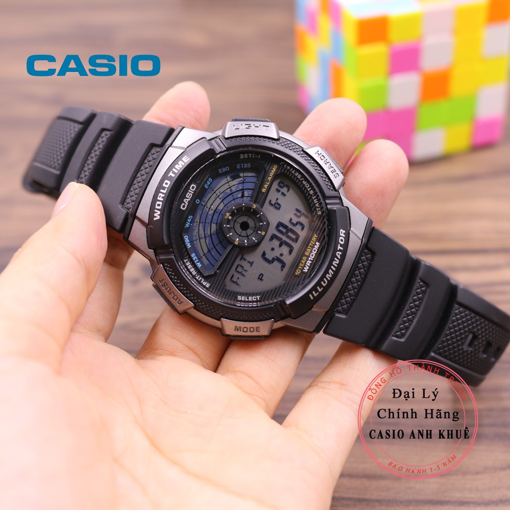 Đồng hồ nam điện tử Casio AE-1100W-1AVDF dây nhựa