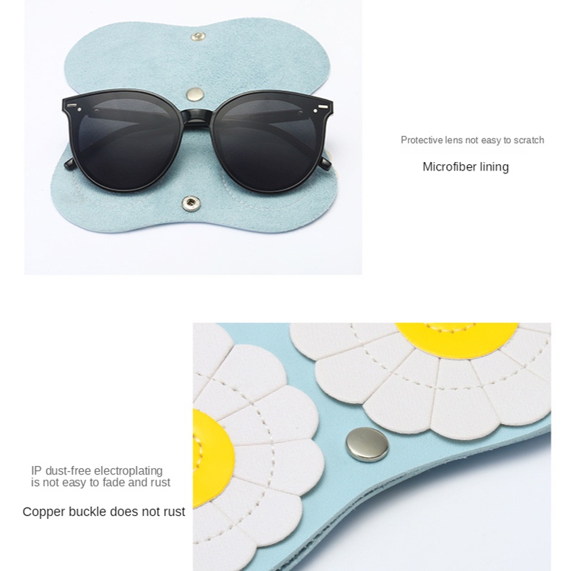 Hộp Đựng Mắt Kính Bằng Da PU In Hình Cú Mèo Có Móc Và Móc Bảo Vệ Mắt Cho Nữ