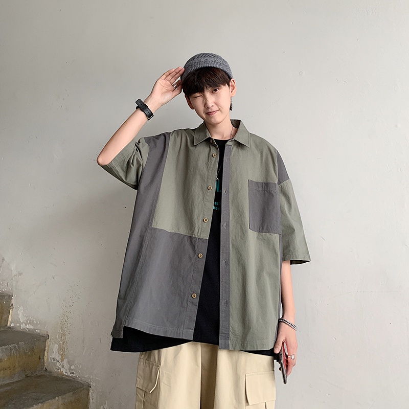 Áo Sơ Mi Tay Ngắn Thời Trang Dành Cho Nam áo sơ mi nam form rộng unisexáo sơ mi nam form rộng hàn quốc áo dài tay retro áo sơ mi nữ