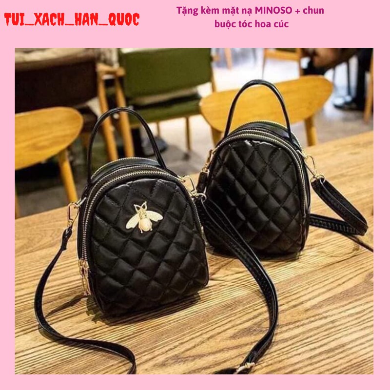 Balo Nữ Mini ♥️FREESHIP♥️ Balo Con Ong Đeo 2 Dáng