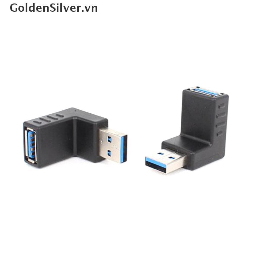 Đầu Nối Chuyển Đổi USB 3.0 A Male Sang Female Góc Phải 90 Độ