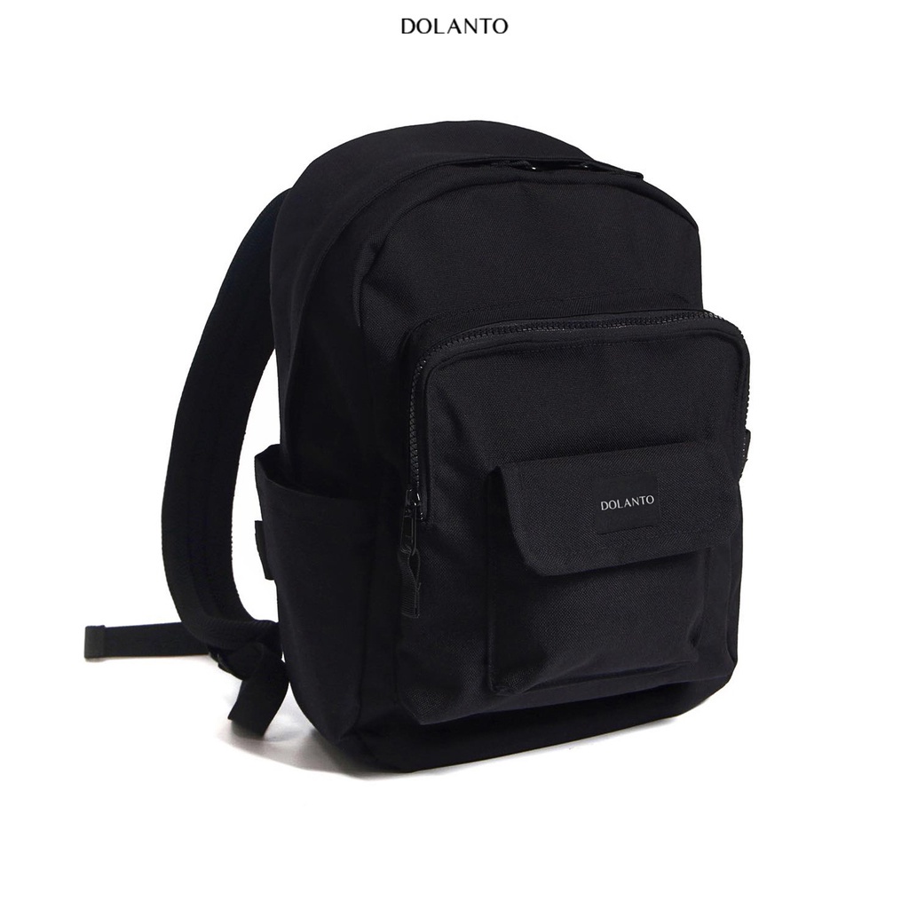 Balo Đi Học GLOBAL Đen Chống Thấm Nước Cao Cấp Thời Trang Rẻ Đẹp Vải Canvas Đựng Laptop Cặp Xách Nam Nữ DOLANTO - Hàng n