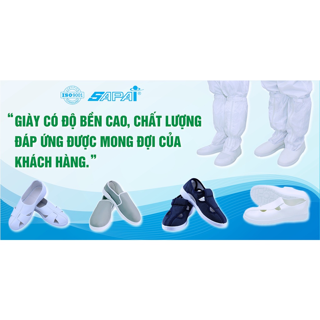 Sapai Giày 4 lỗ phòng sạch màu trắng CES2-NP01 | BigBuy360 - bigbuy360.vn