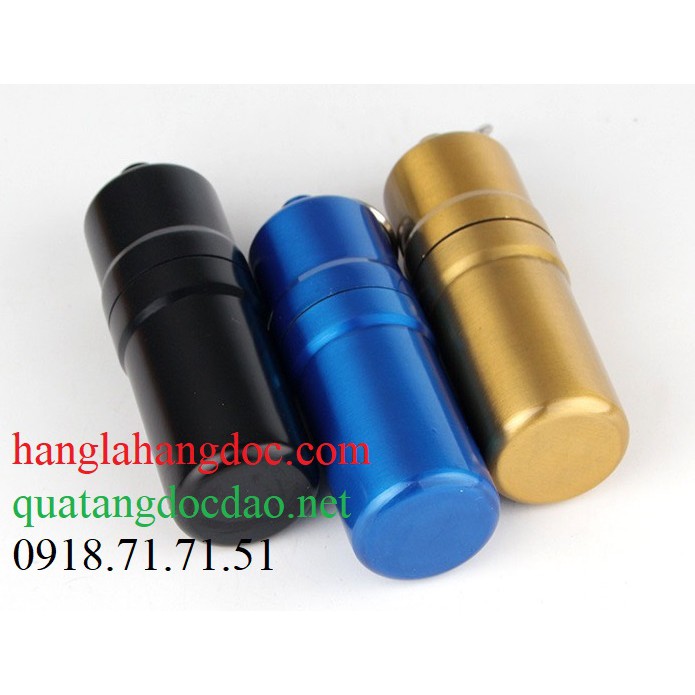 Ống kim loại treo móc khóa đa năng: đựng thuốc (10 điếu), giấy tờ,... siêu tiện lợi MKT10