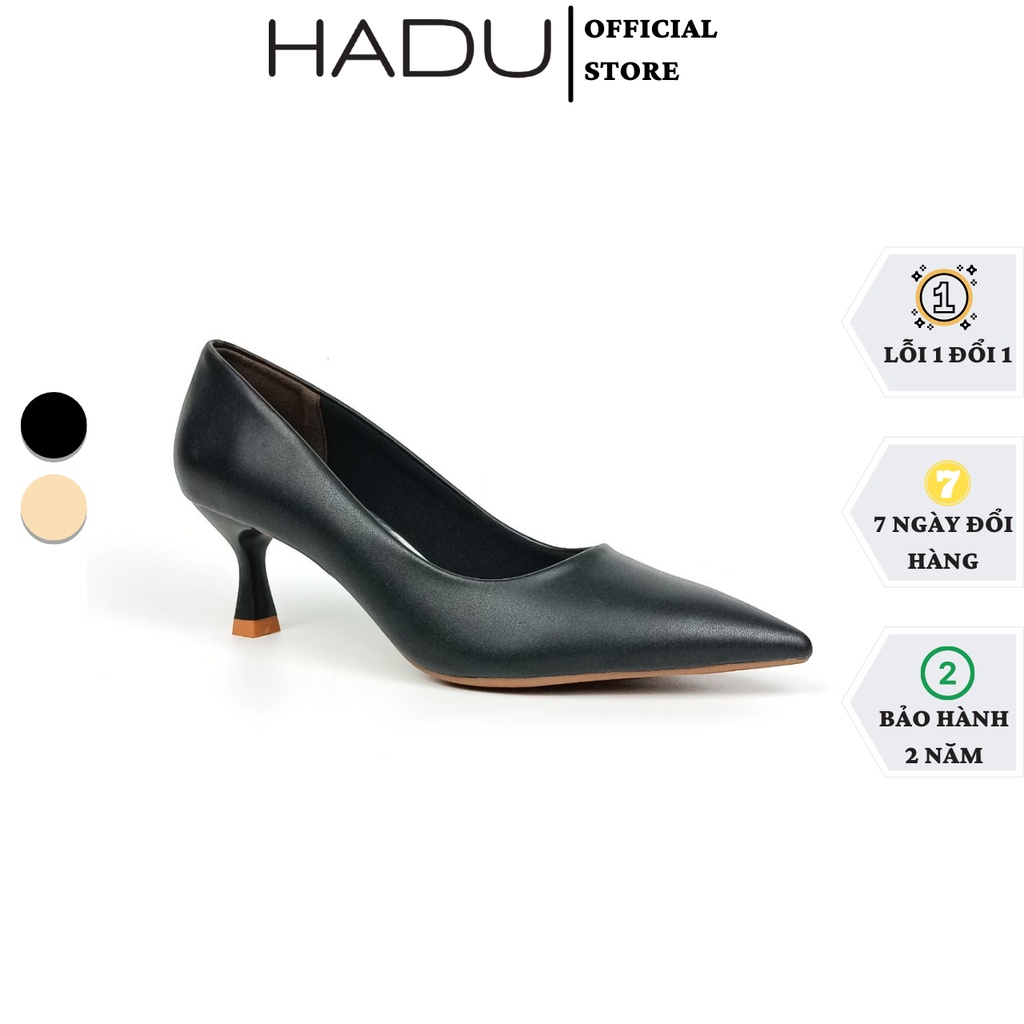 Giày cao gót công sở bít mũi 5p gót nhọn HADU G574 da mờ êm mềm đế cao su