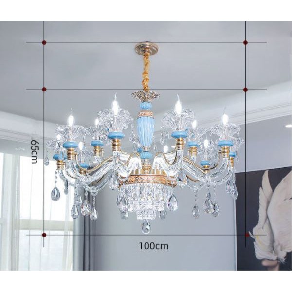 Đèn chùm MONSKY FIONA hiện đại loại 15 tay phát sáng trang trí nội thất sang trọng - kèm bóng LED [ẢNH VIDEO THẬT 100%].