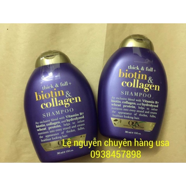 DẦU GỘI OGX Thick and Full Biotin and Collagen Shampoo
