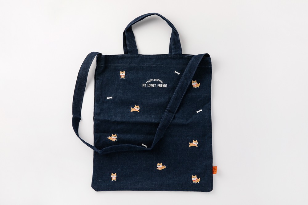 Túi Artbox Màu Xanh Navy Họa Tiết Cún Shiba