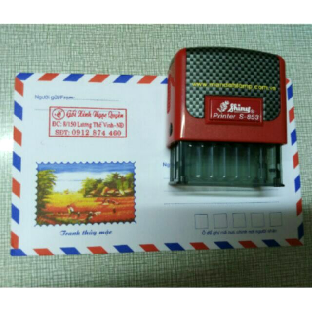 Con dấu + lọ mực