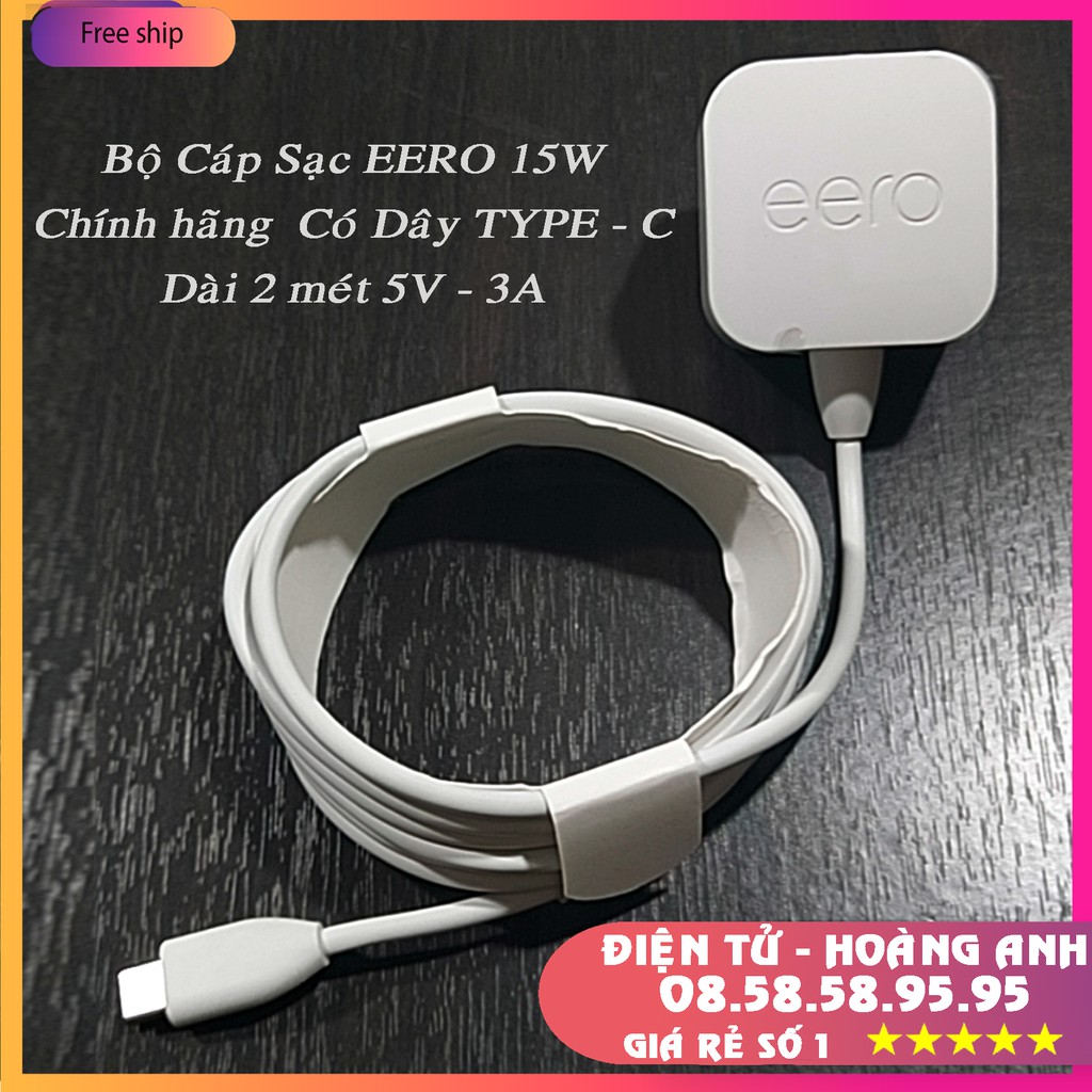 Bộ cáp sạc EERO 15W chính hãng có dây TYPE C dài 2 mét 5V-3A (S8/S9/S9+/ Note 8/Note9)