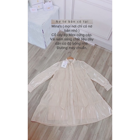 Váy babydoll lụa xếp tầng thắt nơ / mina’s house