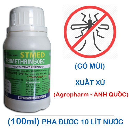 Thuốc muỗi Stmed Permethrin (nhậpkhẩu)