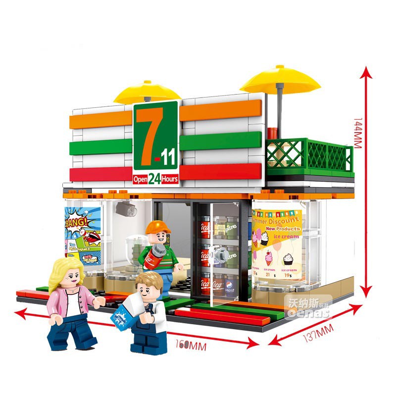 [ĐỒ CHƠI GIÁ RẺ] Lego Xếp Hình Cửa Hàng Tiện Ích 7-Eleven Phát Triển Trí Thông Minh Cho Trẻ