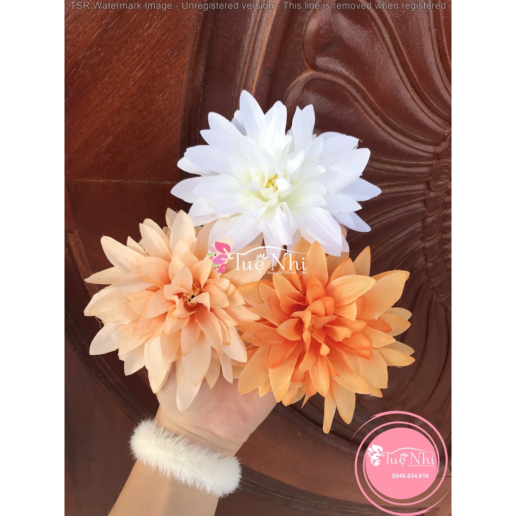 Combo 10 Đầu Bông Hoa Cúc Phale Sang Trọng Tinh Tế , Size 10-11cm, Phù Hợp Làm Oản Trang Trí Tết _ HOA GIẢ, HOA LỤA