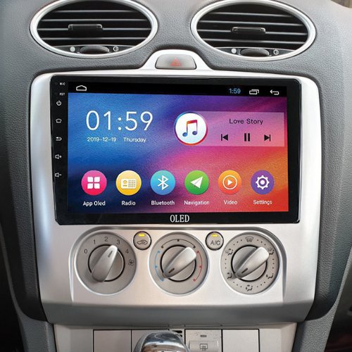 Bộ màn hình OLED C2 lắp sim 4G cho xe FORD FOCUS 2006-2012,RAM 2G,ROM 32G-màn hình android cho xe hơi,camera 360