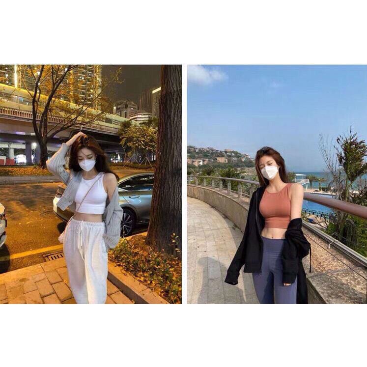 Áo ngực bra nữ dáng croptop thể thao nâng ngực - Áo lót bralette tập gym coton mềm không gọng mút mỏng YLY20 | BigBuy360 - bigbuy360.vn