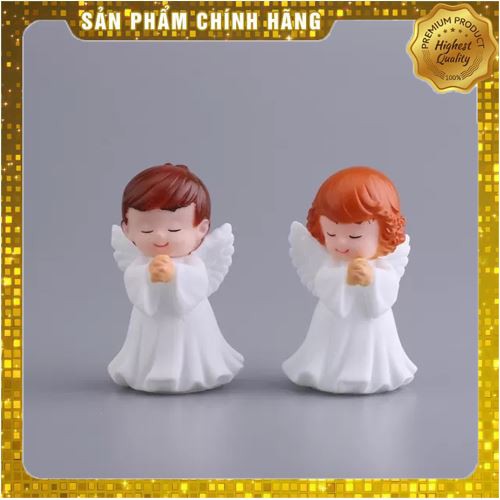 Cặp thiên thần dễ thương dùng trang trí bánh kem,bánh sinh nhật,trang trí tiểu cảnh,làm đồ chơi